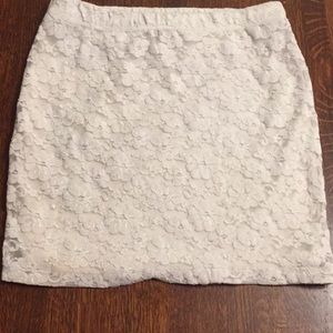 White lace with flower skirt